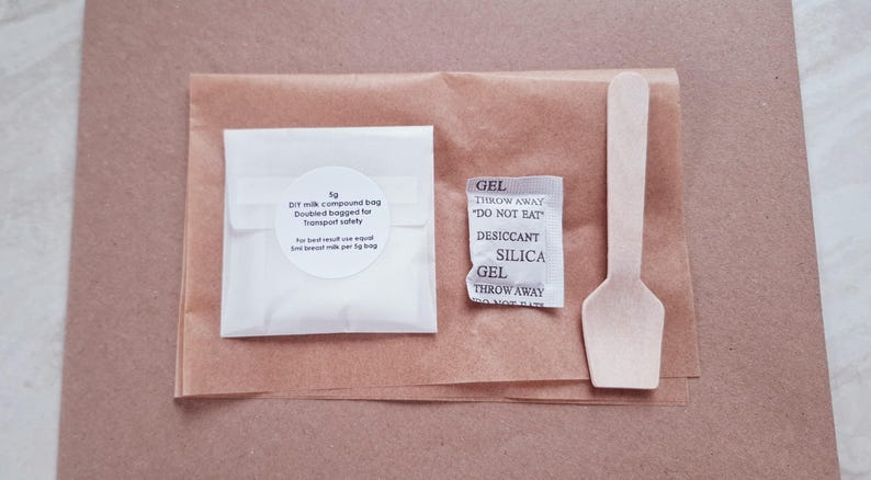 Signature DIY Breast Milk Jewellery Kits designed by Trisha Wood.