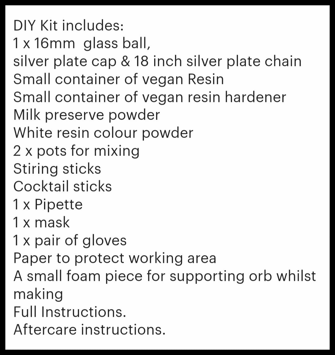 DIY Breast Milk Jewellery Kit Stunning Hand Blown Large Etsy UK