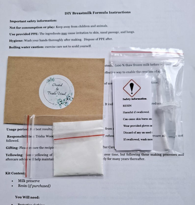 DIY breastmilk jewellery kit,best DIY breast milk jewellery kit in the UK, UK breast milk jewellery, premium breast milk jewellery