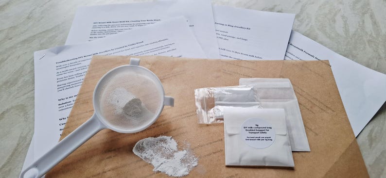 DIY breast milk jewellery kit, DIY breast milk jewellery kit, breast milk soap, coconut milk, coconut oil, Created by Trisha Wood. Trisha Trisha Wood creates and makes DIY breast milk jewellery kits and broken china jewellery, ideal for new mum gifts