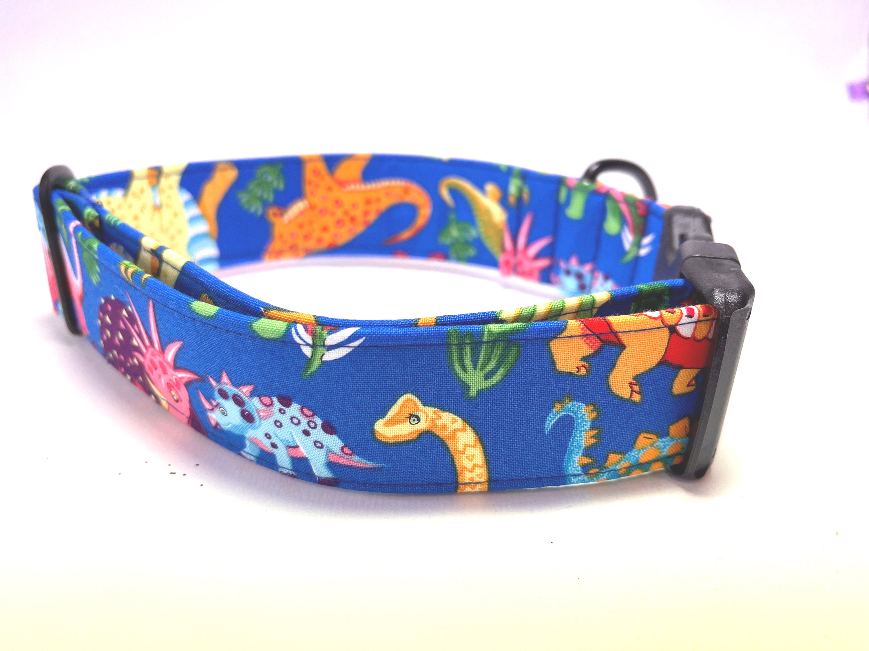 Dinosaur Dog Collar 25mm38mm Wide Large Breed Collar Etsy UK