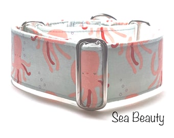 Octopus Martingale Collar, greyhound collar, whippet collar, large breed collar, iggy Collar, Saluki Collar