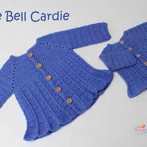 CROCHET CARDIGAN PATTERN Little Bell Cardie Crochet Pattern includes Photo Tutorial, Sizes Newborn up to 8 years, Baby, Child Pattern image 3