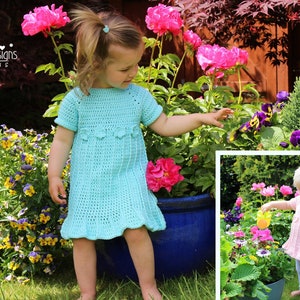 CROCHET DRESS PATTERN - Little Bell Dress and Top - Crochet Pattern includes Photo Tutorial,  7 Sizes included 0 - 6 years,  Girls Dress/Top