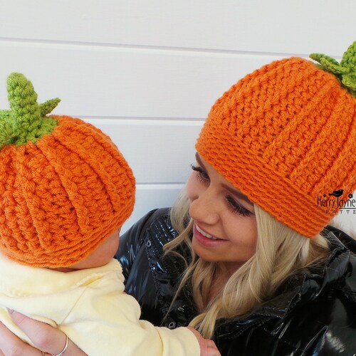 PLAYFUL PUMPKIN Hat USA Crochet Pattern 
