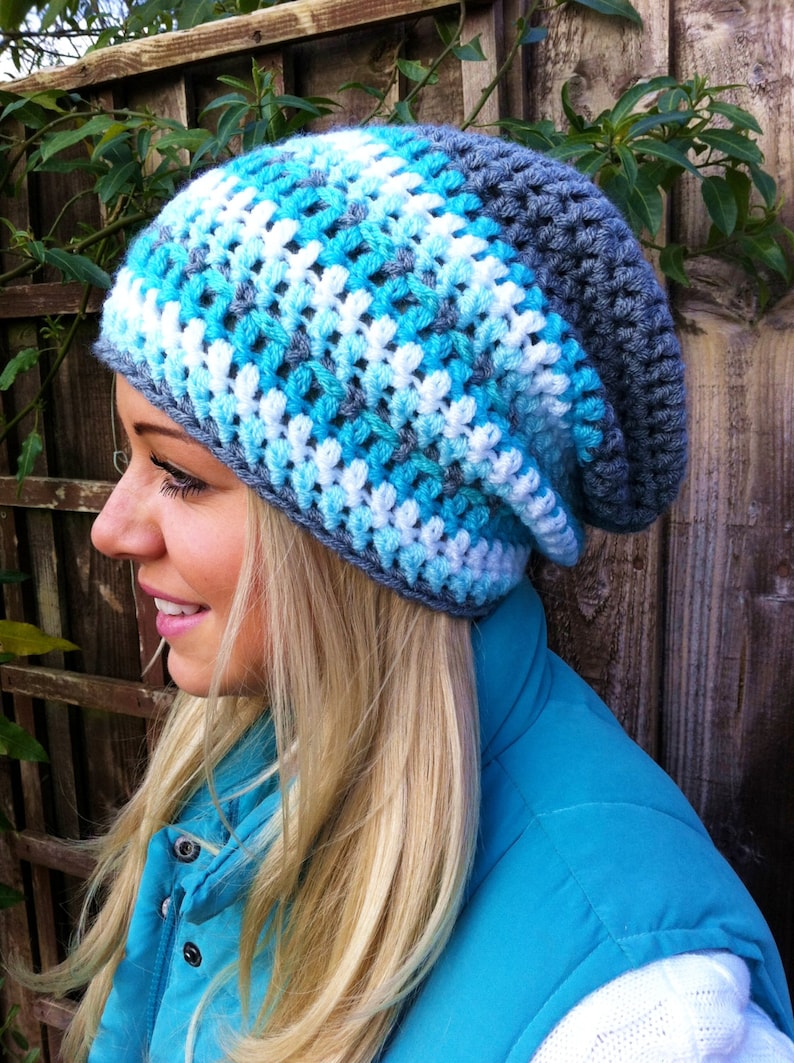 CROCHET HAT PATTERN By Kerry Jayne slouchy hat pattern womens Etsy