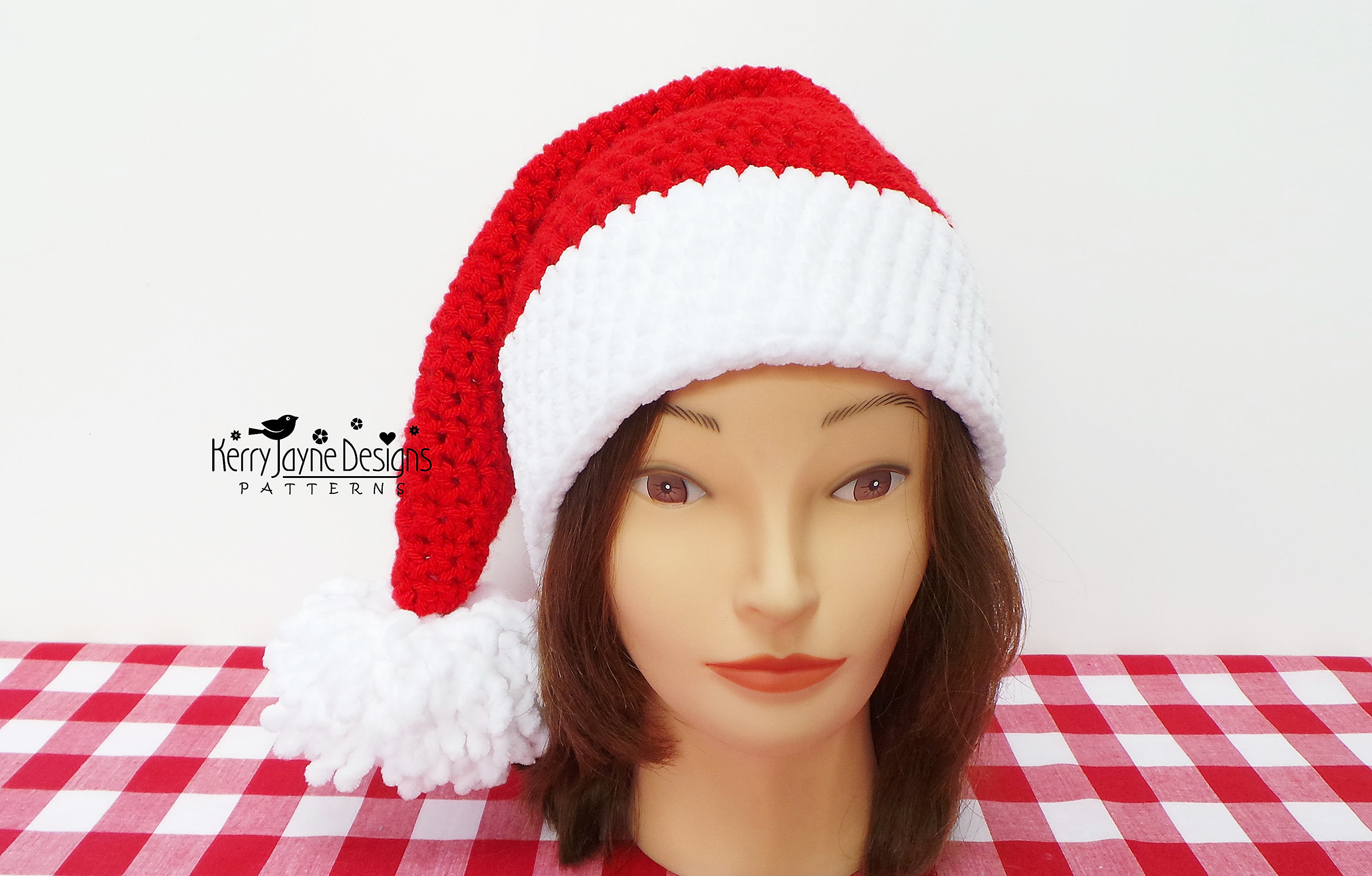 Christmas Crochet hat Pattern Santa Kisses Hat Santa Hat Etsy