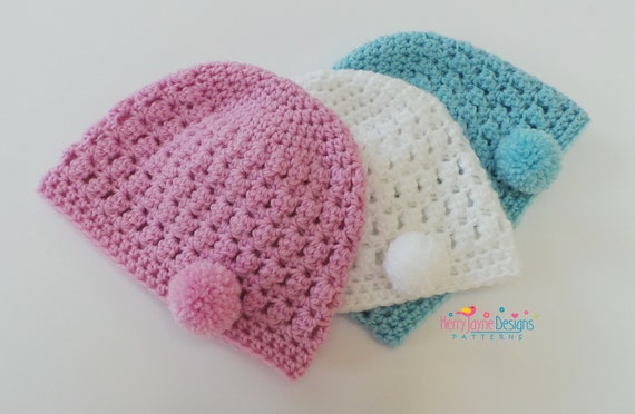 Preciosos Diseños De Gorros Con Pompones Para Bebe  Baby hats knitting,  Crochet hats, Hat knitting patterns