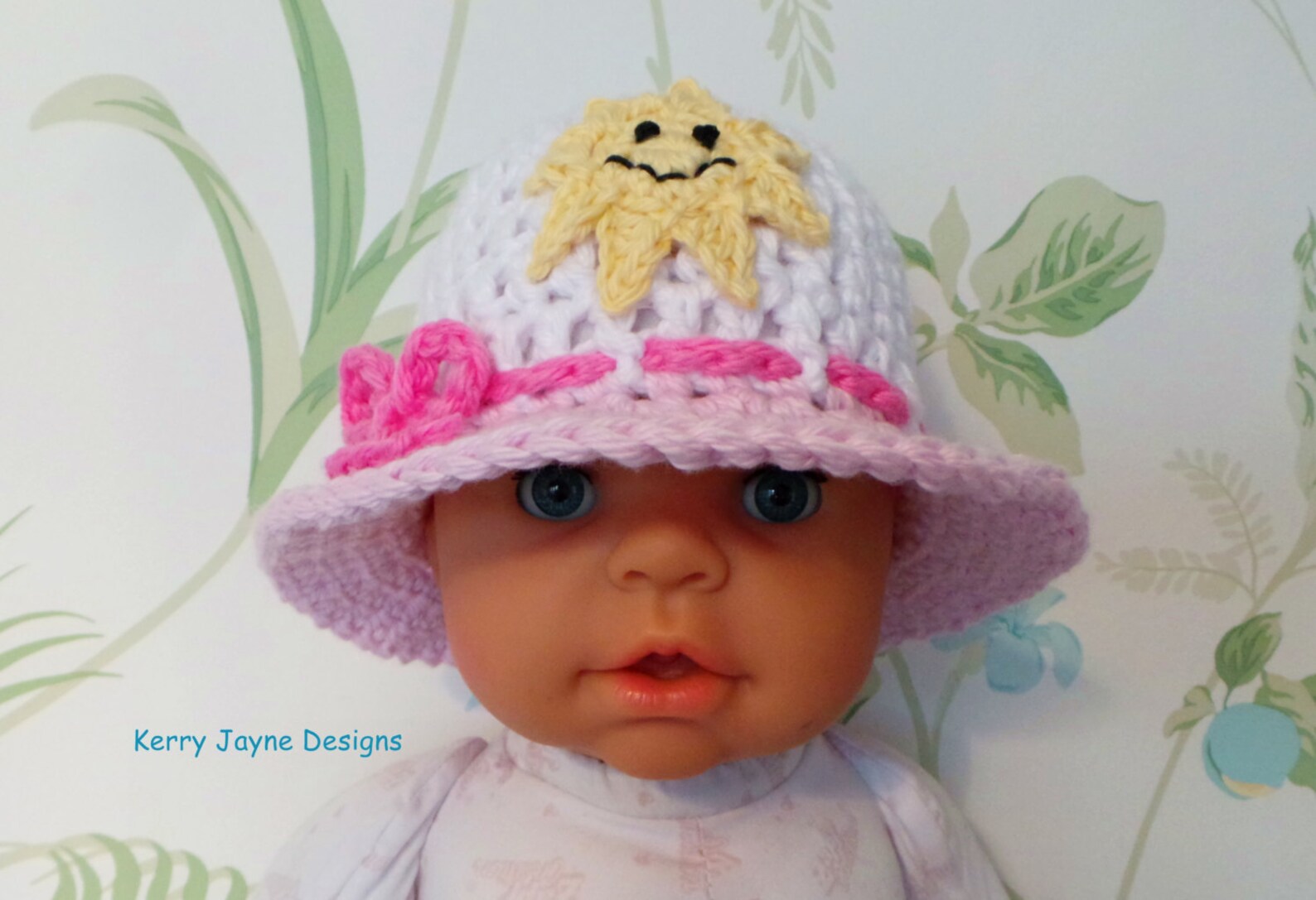 HAPPY SUN HAT Crochet Pattern Baby Sun Hat Pattern Cotton Etsy