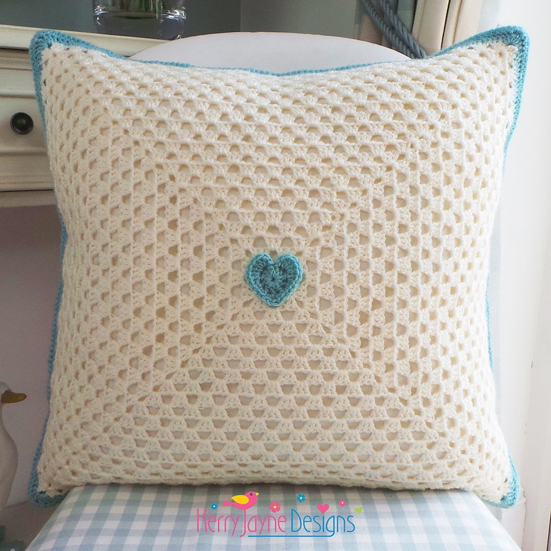 CROCHET PATTERN MARGARET'S Granny Square Pillow Pattern Traditional Granny Square Pillow Crochet Pattern With A Modern Twist Photo Tutorial image 4