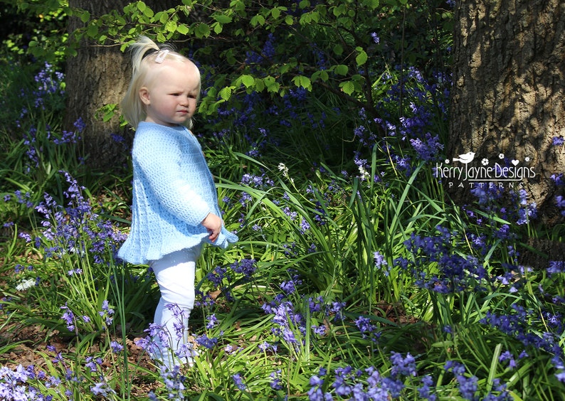 CROCHET CARDIGAN PATTERN Little Bell Cardie Crochet Pattern includes Photo Tutorial, Sizes Newborn up to 8 years, Baby, Child Pattern image 9