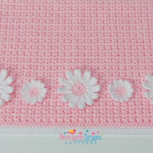 BABY BLANKET Crochet Pattern - Delightful Daisy Blanket Crochet Pattern - Includes detailed tutorial - Flower blanket crochet pattern - PDF bild 5