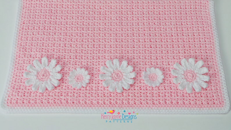 BABY BLANKET Crochet Pattern - Delightful Daisy Blanket Crochet Pattern - Includes detailed tutorial - Flower blanket crochet pattern - PDF bild 5