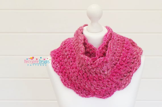 ONE HOUR CROCHET Cowl Pattern Chunky Infinity Scarf Pattern - Etsy