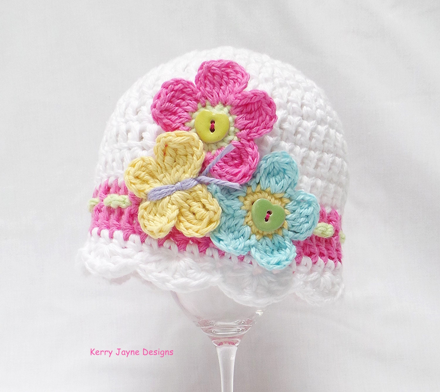 FLUTTER BY CROCHET Hat Pattern Baby Crochet Hat Pattern Cotton - Etsy UK