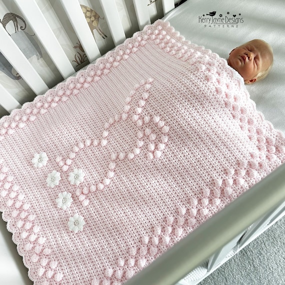 BUNNY BLANKET PATTERN - Flopsy Bunny - Crochet Blanket Pattern - Includes a Step By Step Photo Tutorial, a Graph and Written Instructions
