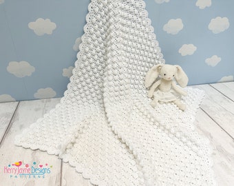 BOBBLE STITCH BLANKET Crochet Pattern - Bobbles on Parade - Crochet Blanket Pattern - Includes a beautiful,  easy to follow Photo Tutorial