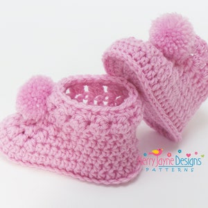 CROCHET BOOTIES PATTERN, Unisex Baby Booties, Includes five sizes Prem 18 months, Easy Tutorial, Unisex Baby Booties, Dk crochet pattern image 2