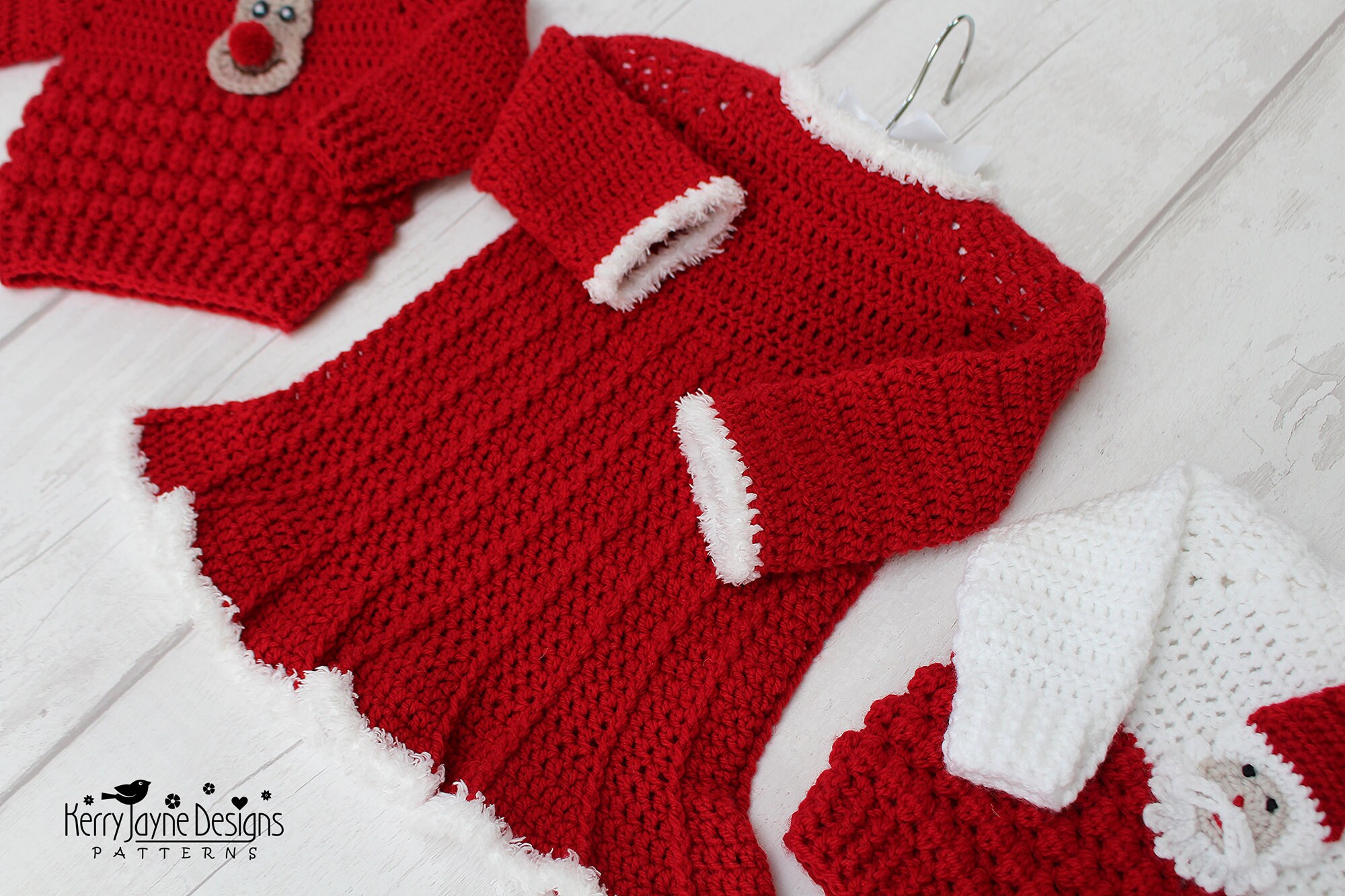 crochet santa dress pattern Adorable Crochet Christmas Baby Dress & Santa Hat Pattern
