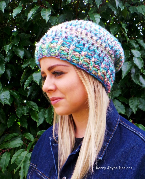 WOMENS SLOUCHY BEANIE Crochet Pattern, Quick and Easy  display picture 1
