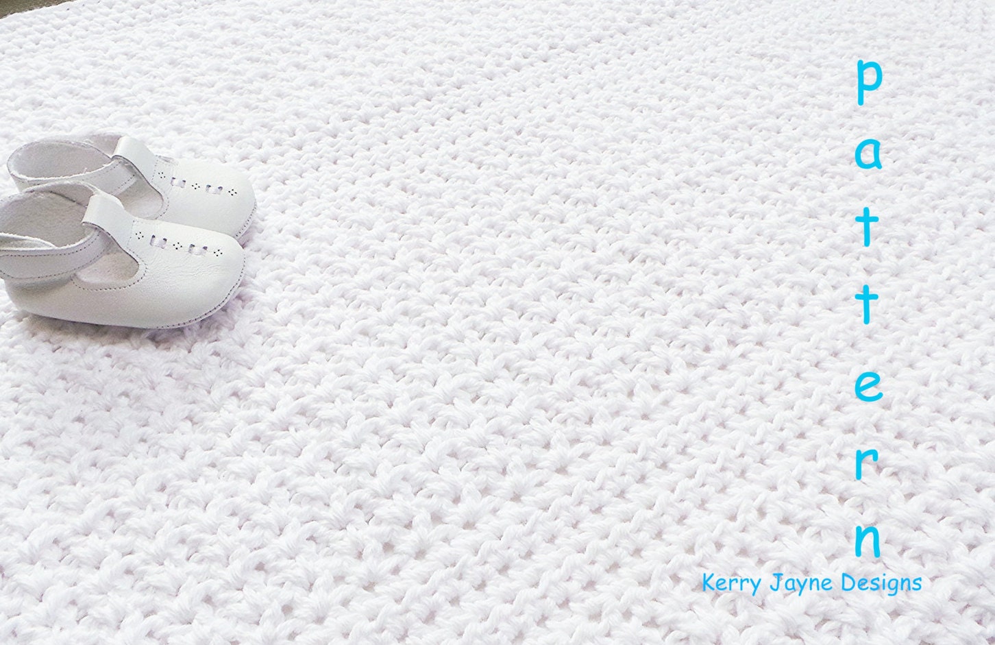 White Crochet Blanket main image 0