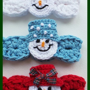 CROCHET HEADBAND PATTERN Snowman headband pattern Christmas crochet pattern 8 sizes Crochet snowman pattern Baby headband pattern Usa No1A image 2
