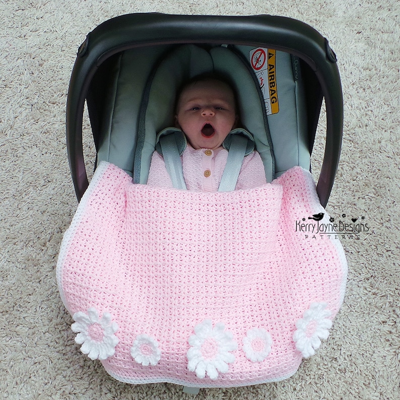 BABY BLANKET Crochet Pattern - Delightful Daisy Blanket Crochet Pattern - Includes detailed tutorial - Flower blanket crochet pattern - PDF bild 3