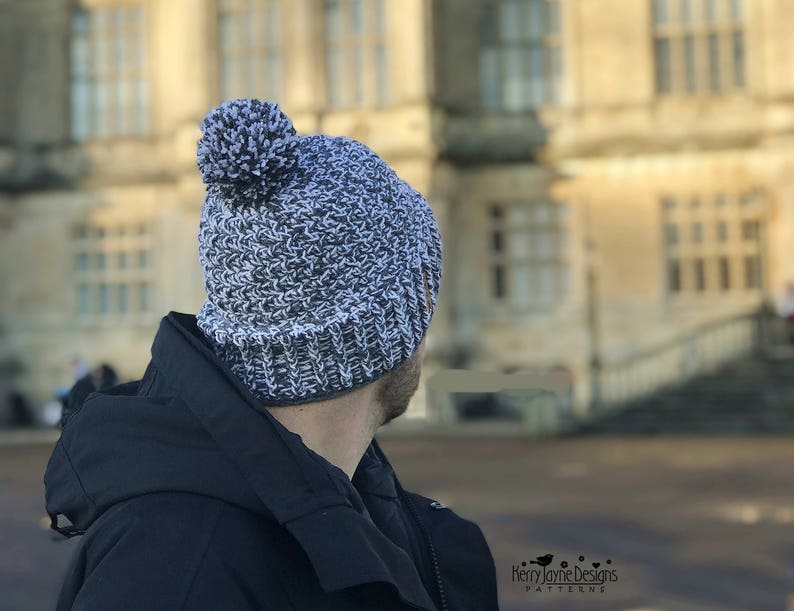 CROCHET HAT PATTERN Mens Crochet Hat Pattern, Unisex Crochet Hat Pattern Tweed Crochet Hat Pattern Boys, Girls, All family sizes included. image 5