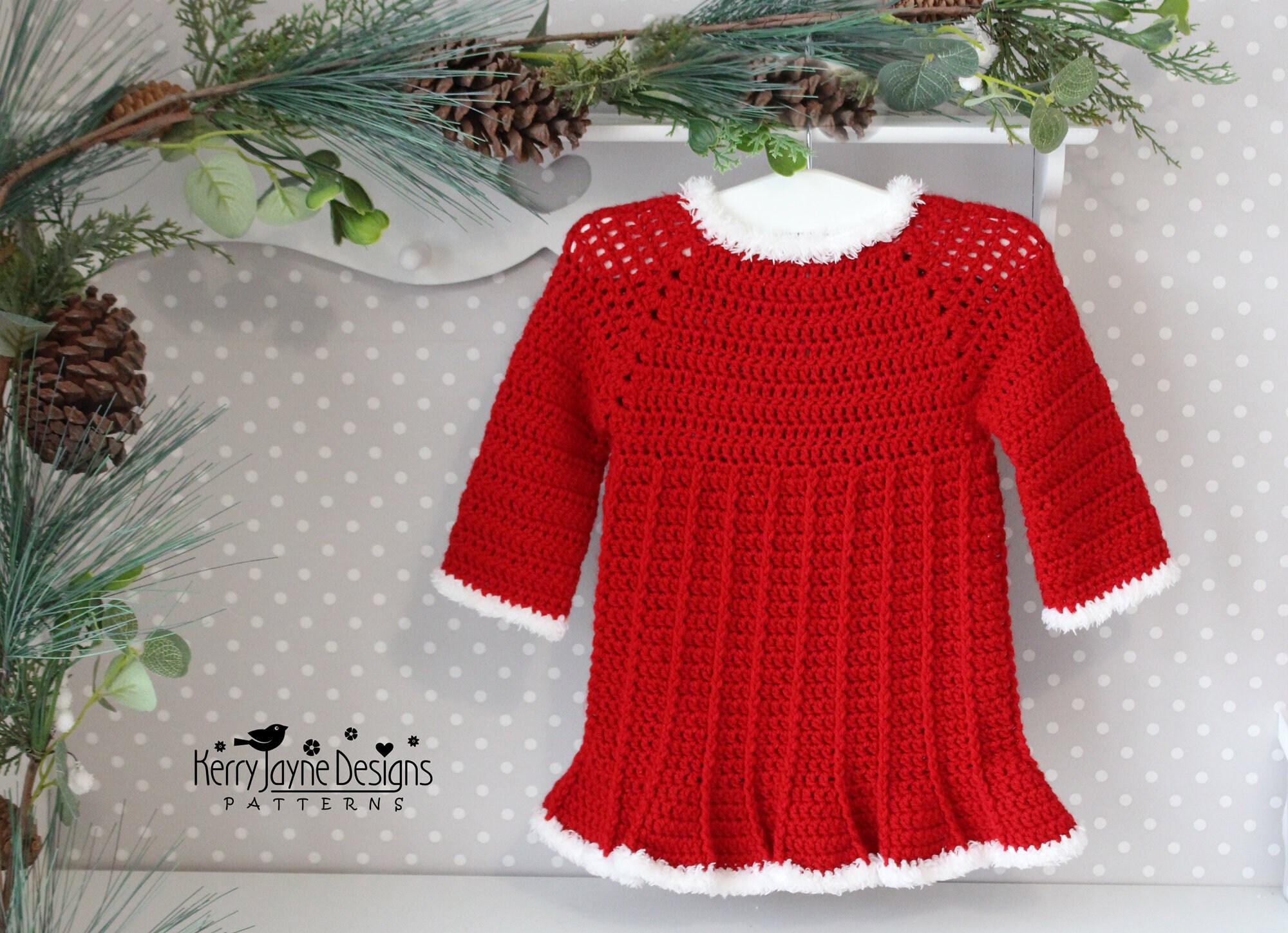 crochet santa dress pattern Crochet christmas dress free pattern