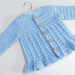 CROCHET CARDIGAN PATTERN Little Bell Cardie Crochet Pattern includes Photo Tutorial, Sizes Newborn up to 8 years, Baby, Child Pattern image 8