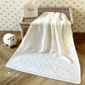 Heart Baby Blanket Crochet Pattern