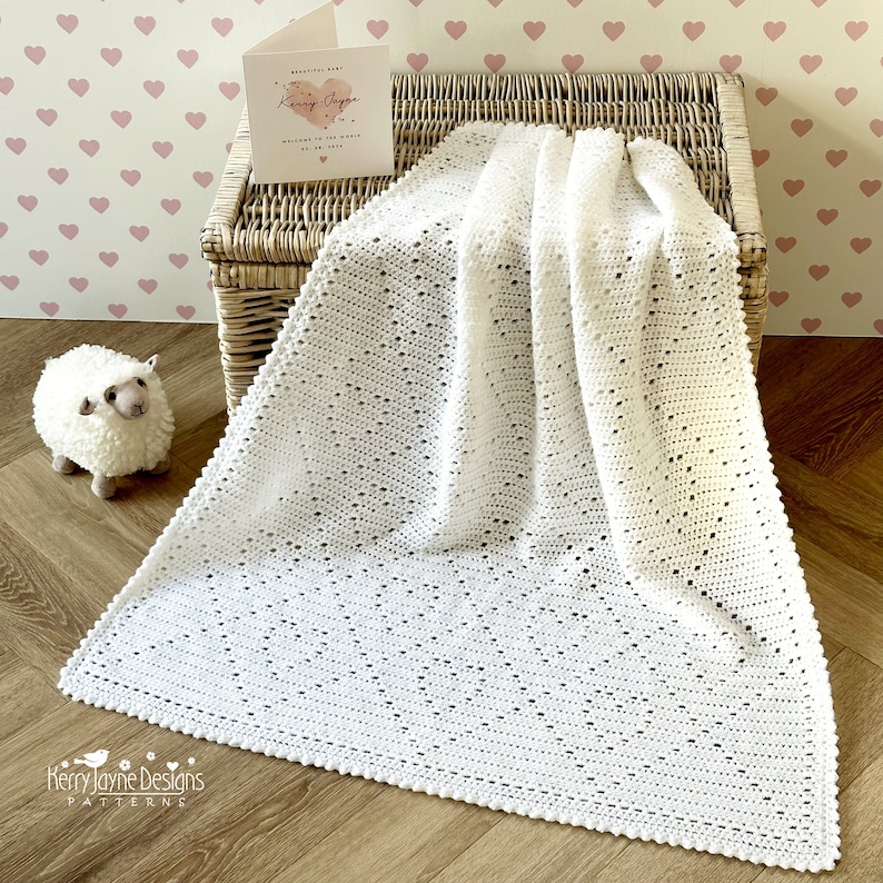 Heart Baby Blanket Crochet Pattern