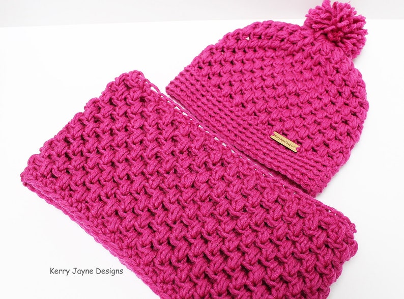 Adult CROCHET PATTERN Rocky Ridge crochet hat and cowl Pattern Puff stitch hat Crochet Pattern Puff stitch cowl Crochet Pattern Sizes Teen