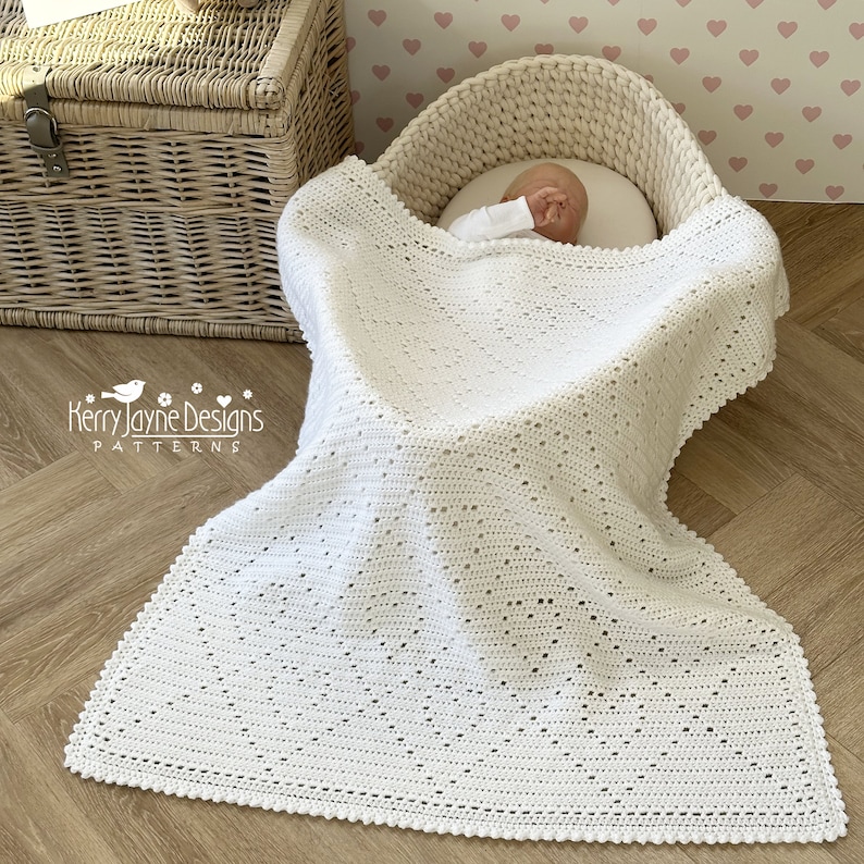 Heart Baby Blanket Crochet Pattern