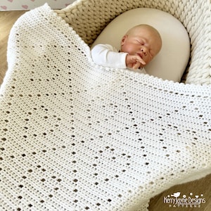 Heart Baby Blanket Crochet Pattern