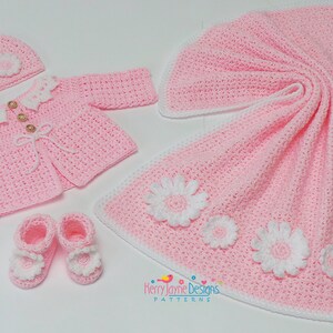 BABY BLANKET Crochet Pattern - Delightful Daisy Blanket Crochet Pattern - Includes detailed tutorial - Flower blanket crochet pattern - PDF bild 8