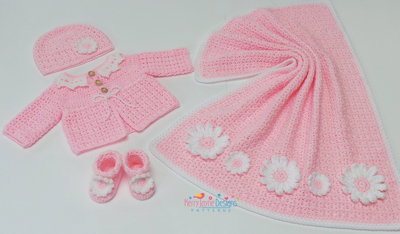 BABY BLANKET Crochet Pattern - Delightful Daisy Blanket Crochet Pattern - Includes detailed tutorial - Flower blanket crochet pattern - PDF bild 8