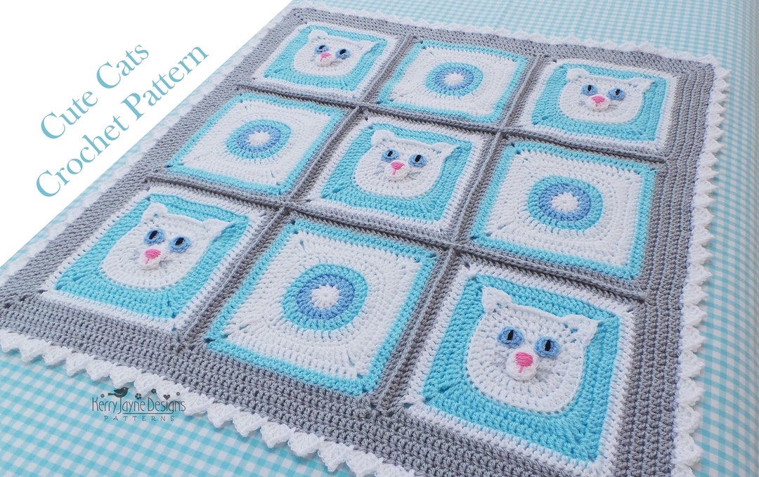 CAT BLANKET PATTERN Crochet Cat Blanket Pattern Cat Crochet Etsy UK