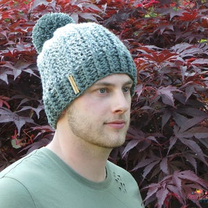 UNISEX CROCHET HAT Pattern Ombre Crochet Hat Pattern Mens Crochet Hat ...
