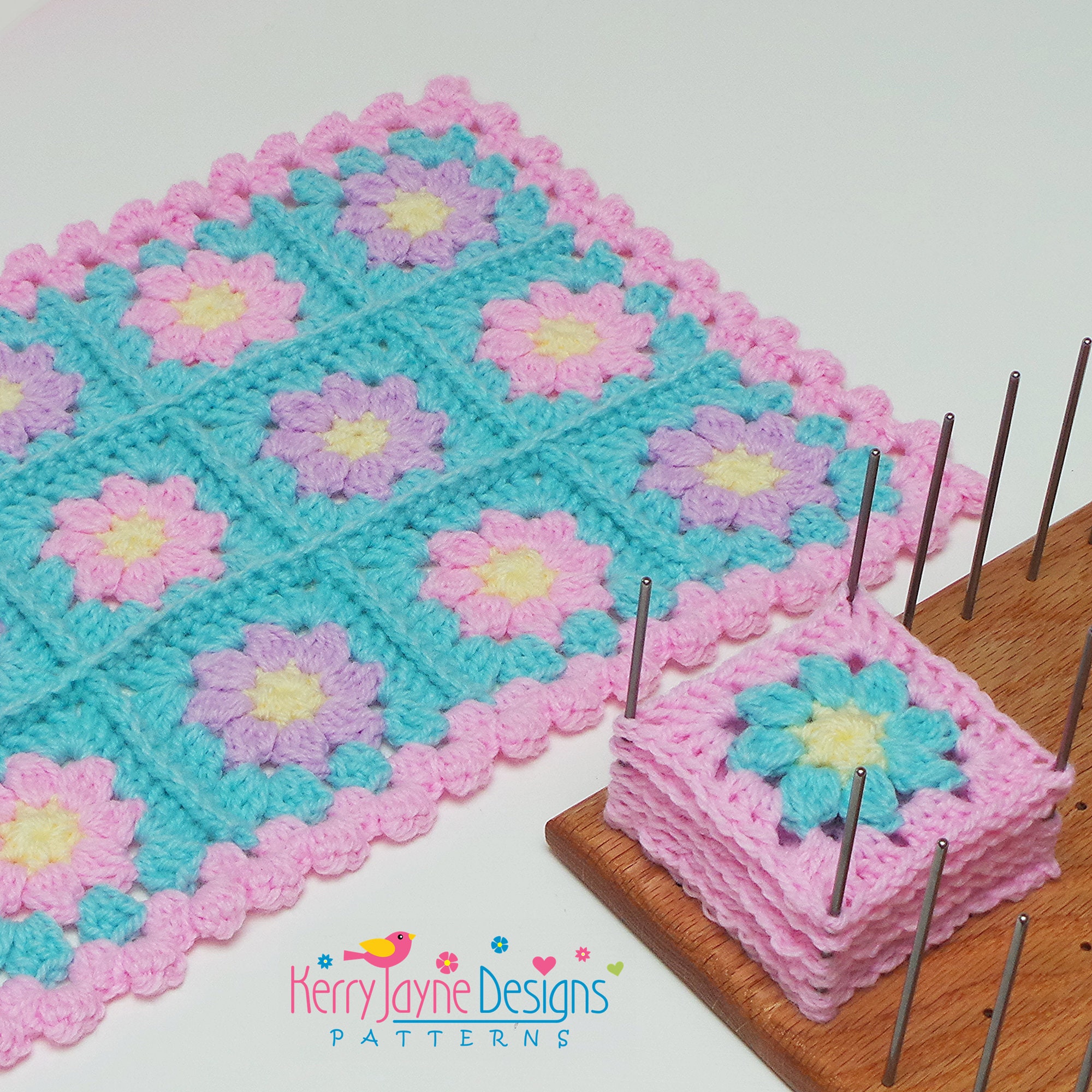 How To Crochet A Straight Granny Square – Kerry Jayne Designs Ltd