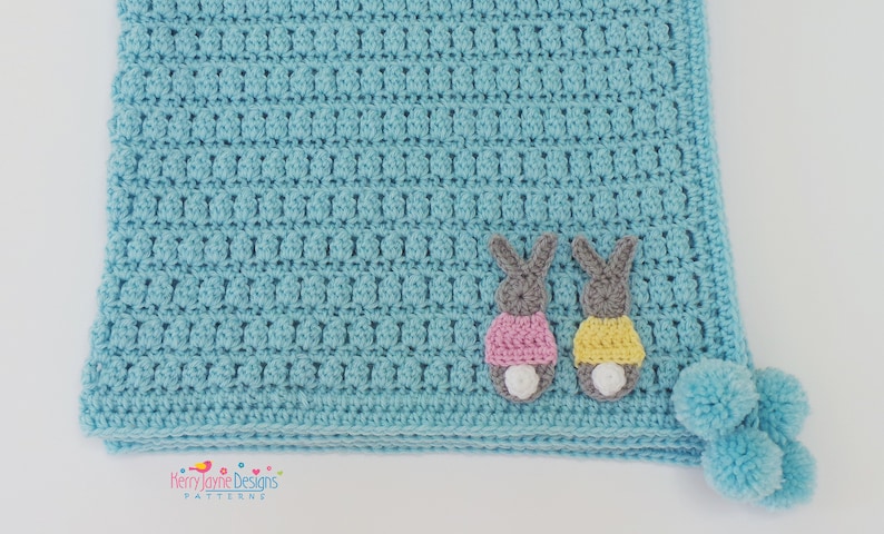 CROCHET BLANKET PATTERN Bunny Parade Blanket Crochet pattern Includes Tutorials for Blanket and Two Bunny sizes Instant Pdf Pattern image 8