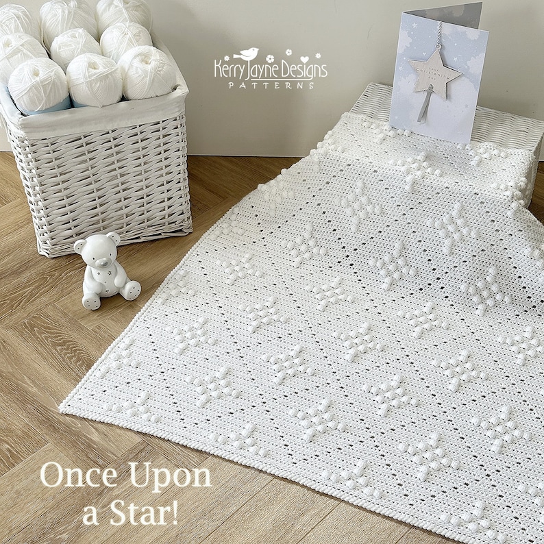 Star Graphghan Once Upon a Star Crochet Blanket Pattern, Christening, Baptism, Special ...