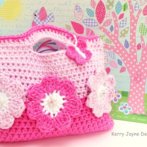 CROCHET Bag Pattern by Kerryjaynedesigns Girls Crochet Bag Etsy