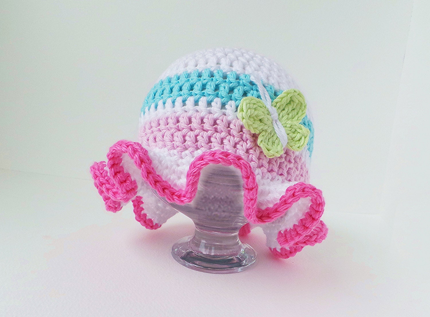 BABY HAT PATTERN by Kjd, Crochet Hat Pattern Cotton Baby Hat