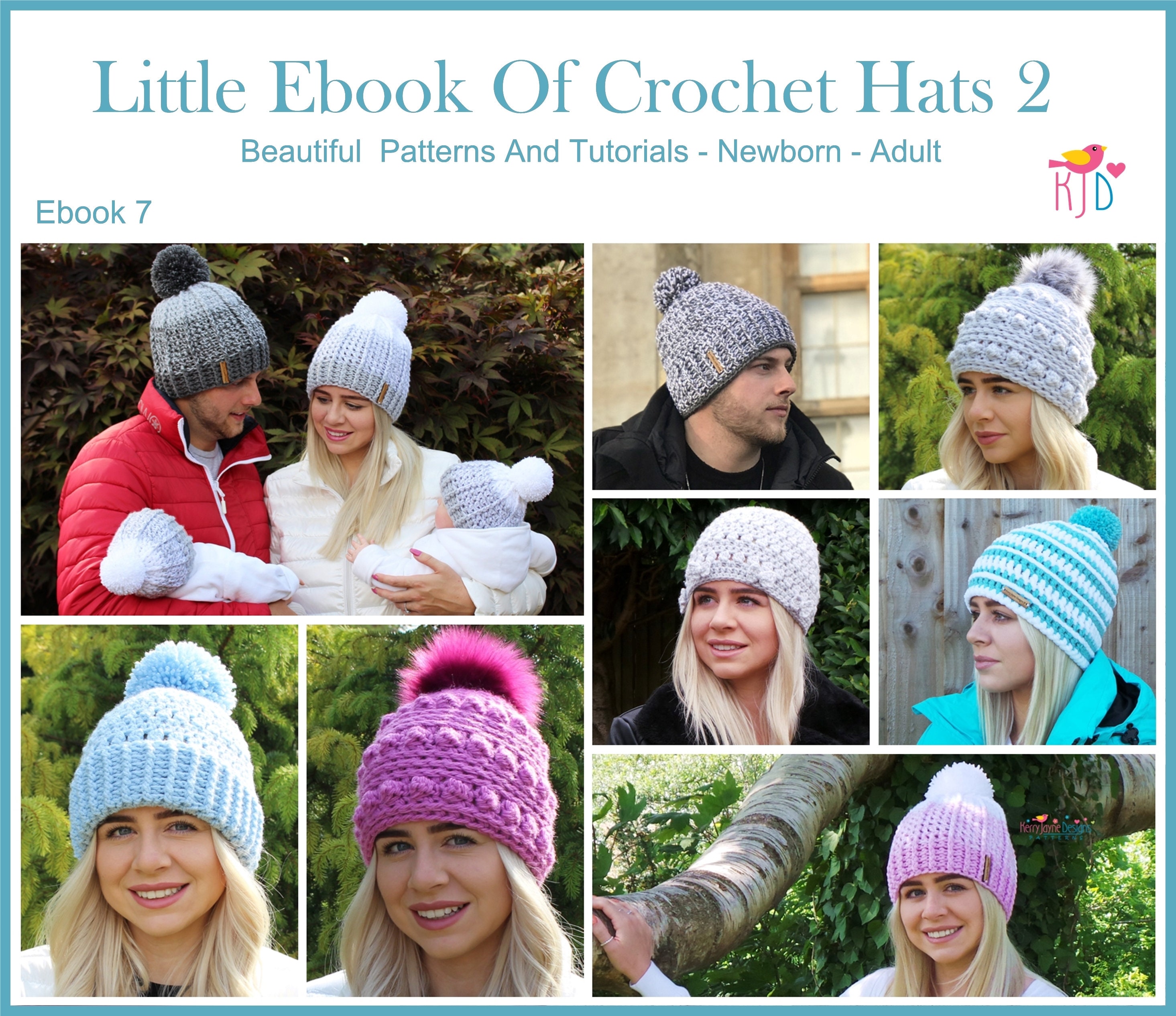 Crochet Hat Pattern Ebook Includes Sizes Newborn Adult Easy Step