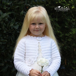 CROCHET SHRUG PATTERN - Let's Go Party - Bolero Shrug Cardigan - Special Occasion - 9 Sizes Newborn up to 10 years, Photo Tutorial included