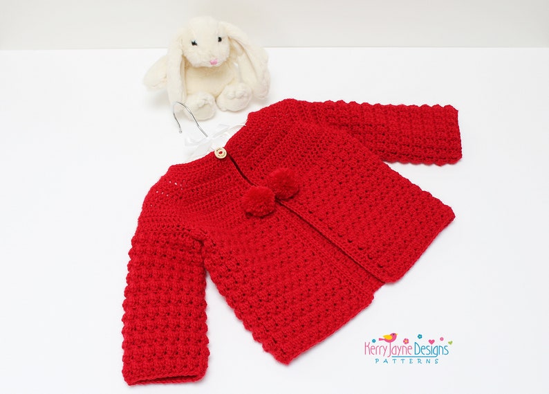 BABY CARDIGAN, CROCHET Pattern, Unisex cardigan, Photo Tutorial, Baby Girl Cardigan, Baby Boy Cardigan, Preemie Baby, Sizes Prem up to 2 yrs image 2