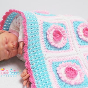 CROCHET PATTERN Cupcake Heart Blanket Pattern Crochet Baby Blanket Pattern Crochet Heart Blanket Pattern Instant Download Pattern Usa terms