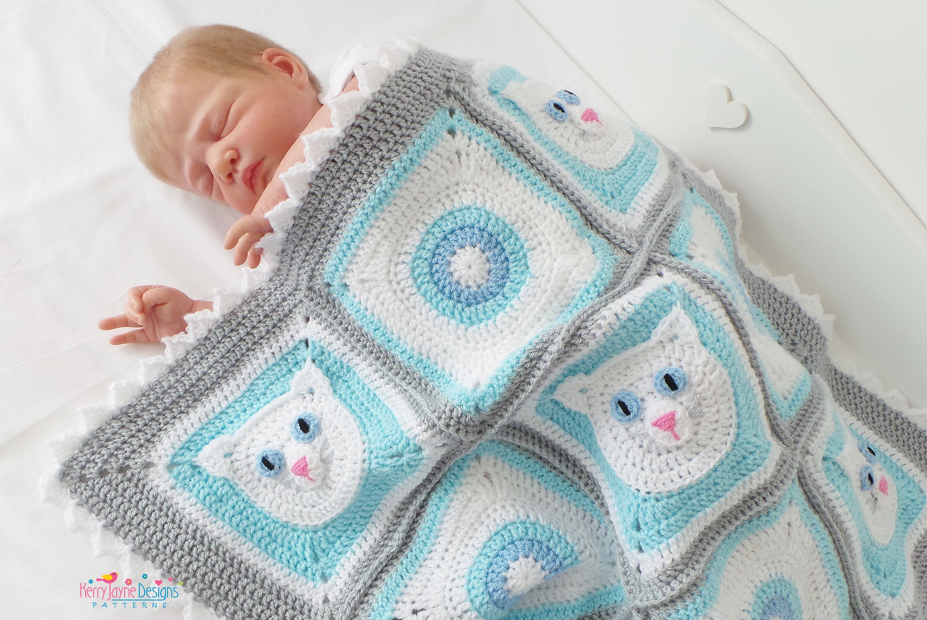 CAT BLANKET CROCHET Pattern Crochet Baby Blanket Pattern | Etsy UK