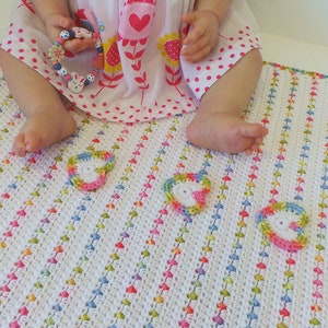 Crochet Baby Blanket Pattern, LOVE U LOTS.. like Jelly Tots Crochet Blanket Pattern, Love you lots like jelly tots, Baby Blanket Pattern UK image 7